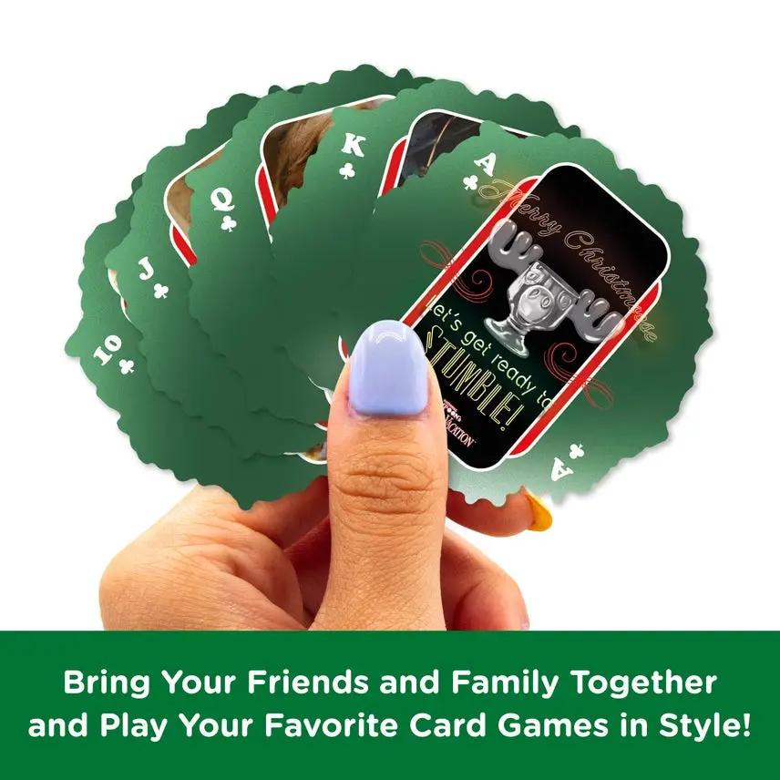 Christmas Vacation Shaped Playing Cards Deck scalloped card backs by The Country Christmas Loft on Tampa Home & Garden Store