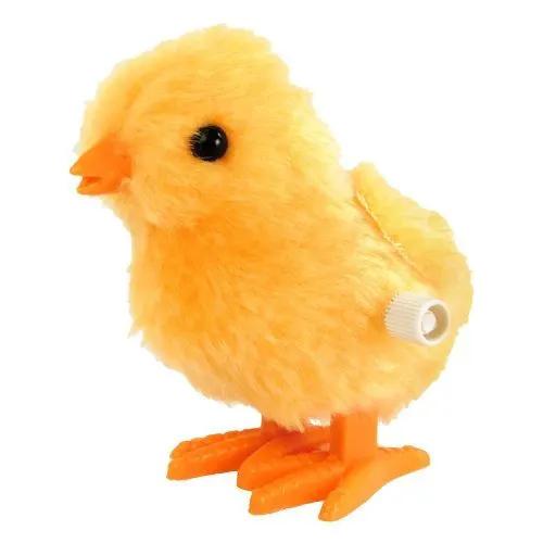 Fuzzy Chick Wind Up Toy, yellow plush with orange beak, wind-up knob Country Christmas Loft on Tampa Home & Garden Store