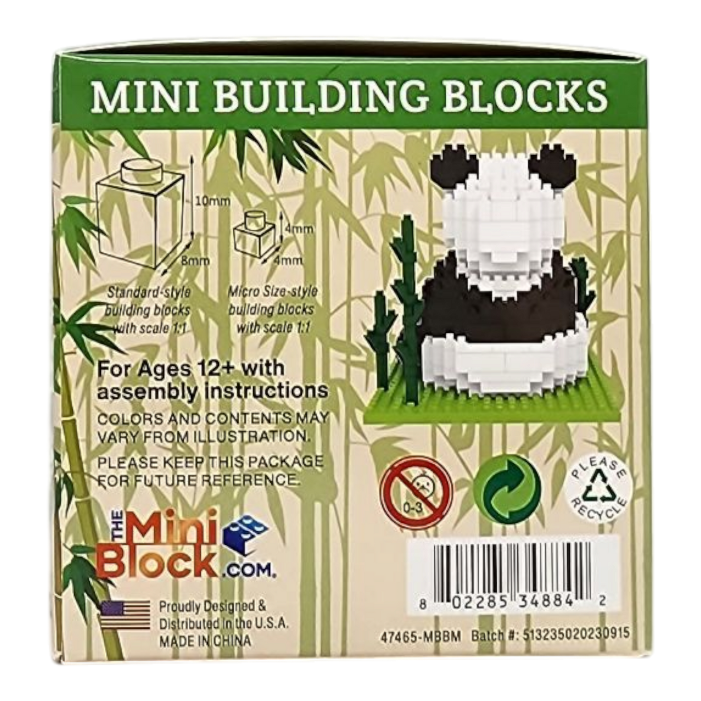 Mini Building Blocks Giant Panda Set construction toy by The Country Christmas Loft 12+ on Tampa Home & Garden Store