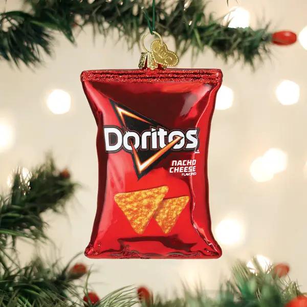 Doritos Nacho Cheese Chips Ornament red foil bag with Doritos logo on Tampa Home & Garden Store