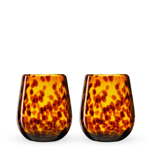 Segunda Vida Turtle and Stemless Wine Glasses