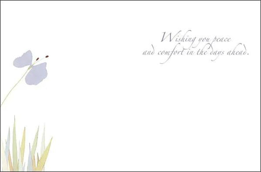 Notion Card with Sympathy Lily greeting card, white with lavender lily accent on Tampa Home & Garden Store