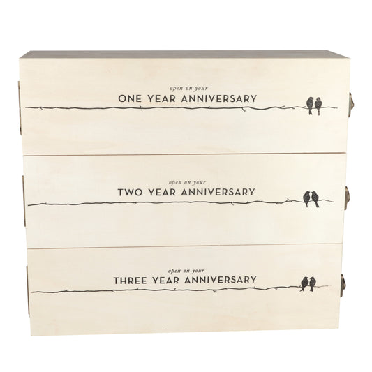Wooden Wine Box for Newlyweds and Anniversaries