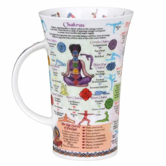 Yoga Bone China Mug Glencoe chakra diagram by The Country Christmas Loft on Tampa on Tampa Home & Garden Store