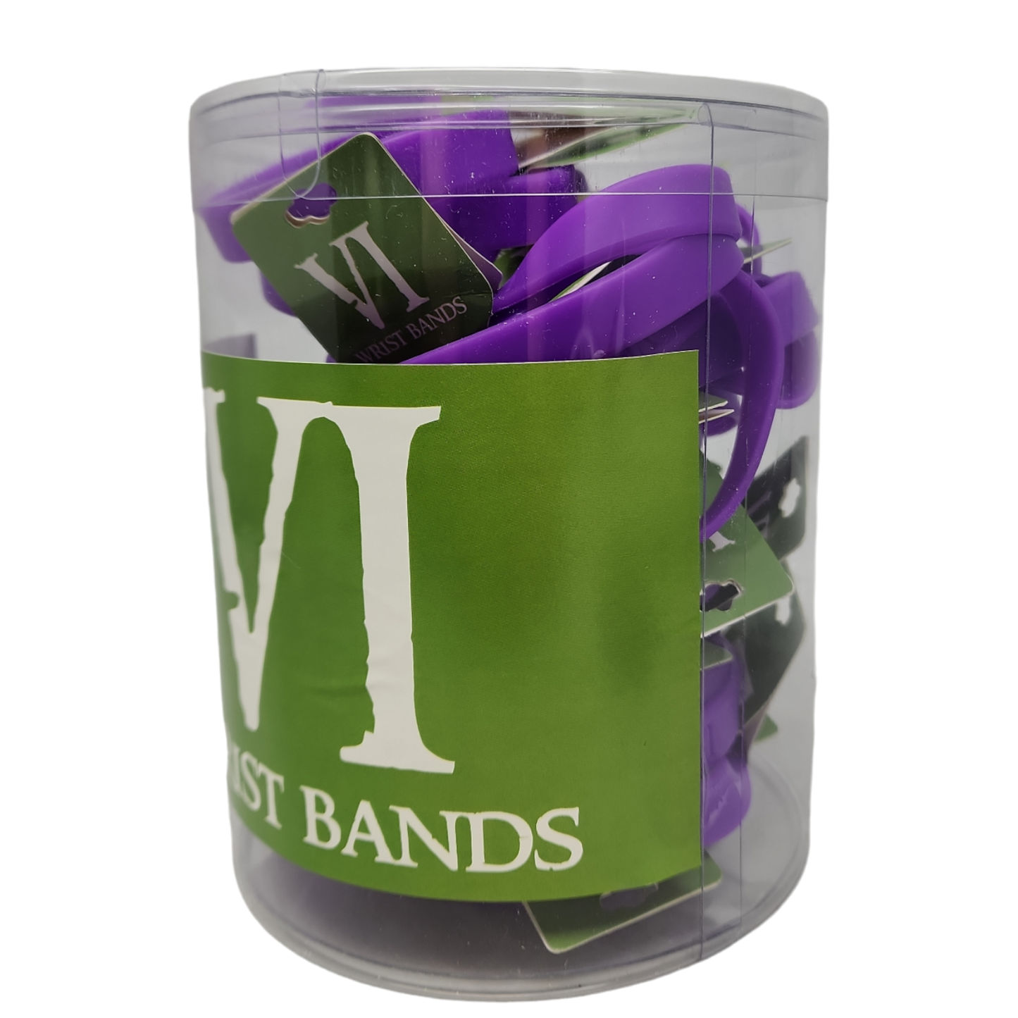 Purple silicone wrist bands tub of 36, bulk novelty wristbands by The Country Christmas Loft on Tampa Home & Garden Store