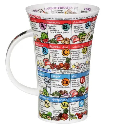 Healthy Eating Mug Glencoe Style with nutrition chart, 1 mug Country Christmas Loft on Tampa Home & Garden Store