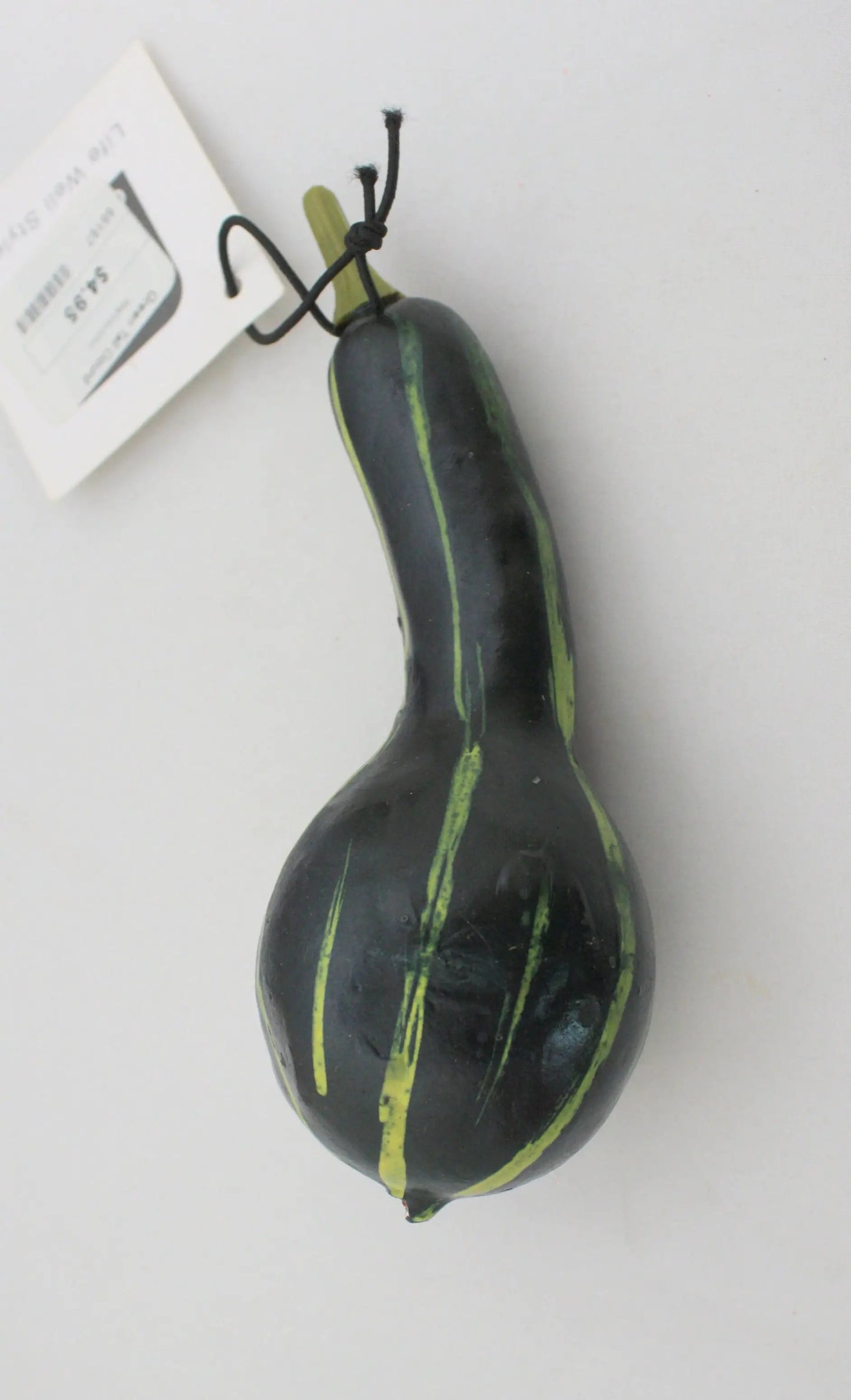 Green tall gourd decor with stripes for autumn by The Country Christmas Loft on Tampa Home & Garden Store