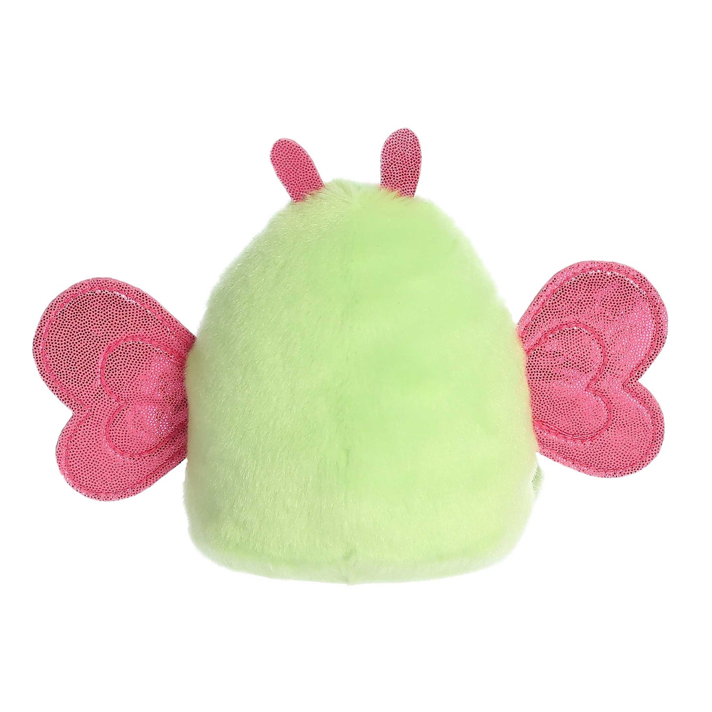 Zephyr Butterfly Palm Pal plush toy with lime green body and pink sheer mesh wings on Tampa Home & Garden Store