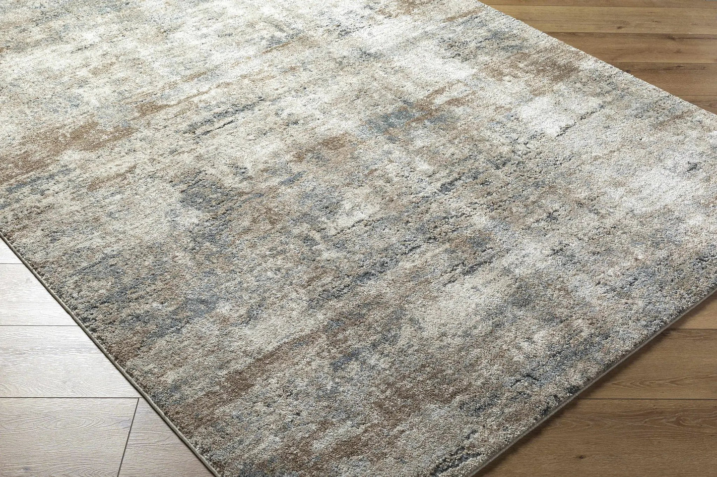 Yoshe Thick Luxe Rug beige gray marble pattern by Boutique Rugs on Tampa Home & Garden Store