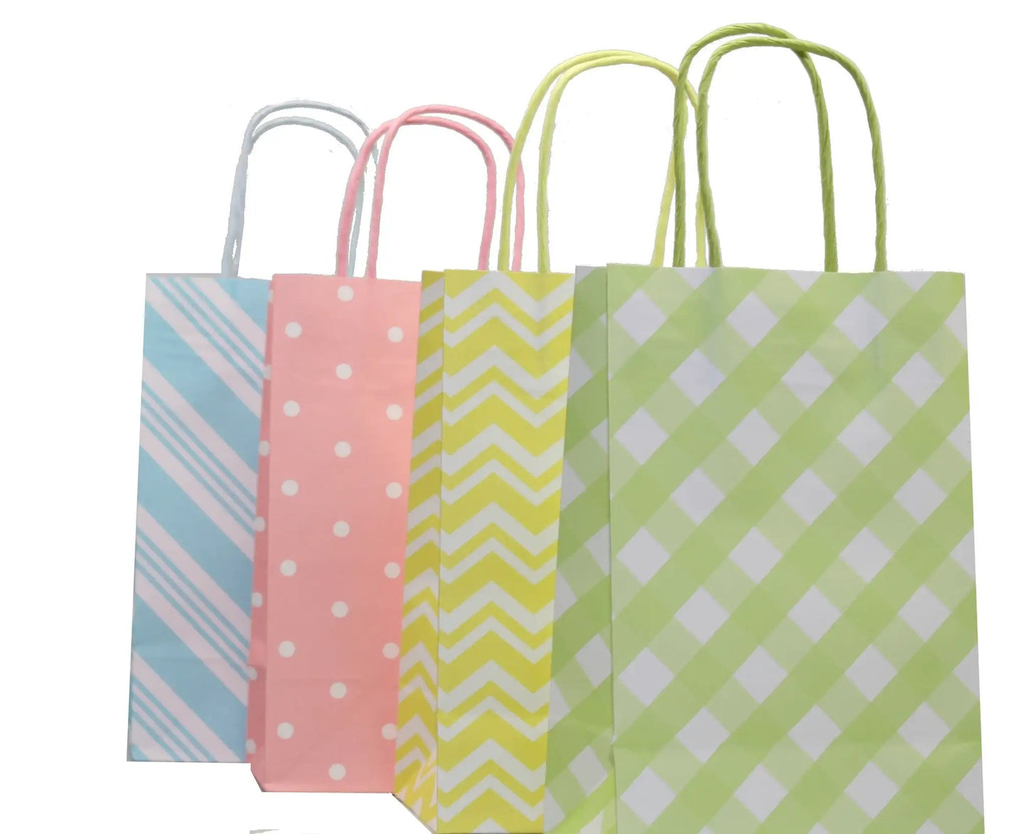 Junior Cub White Gift Bags Bright Stripes 8 Pack by The Country Christmas Loft on Tampa Home & Garden Store