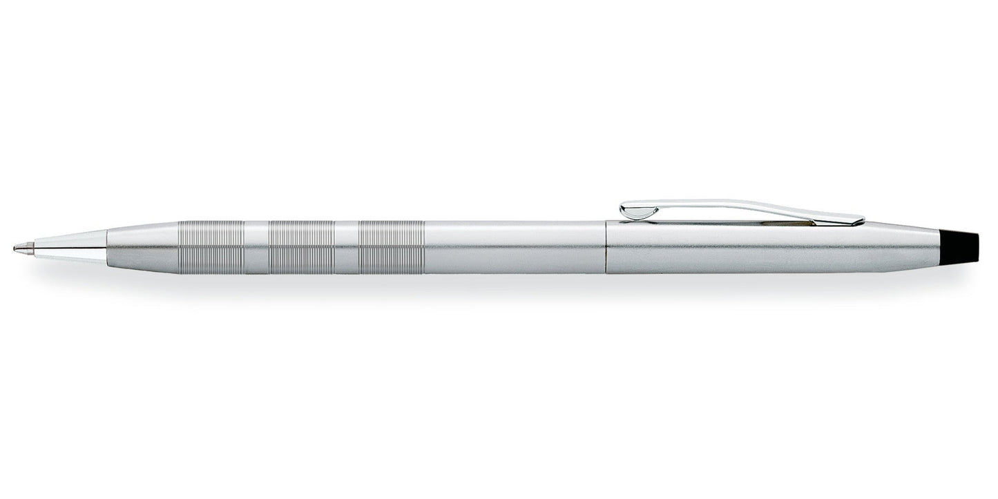 Cross Classic Century satin chrome ballpoint pen with knurled grip and metal clip on Tampa Home & Garden Store