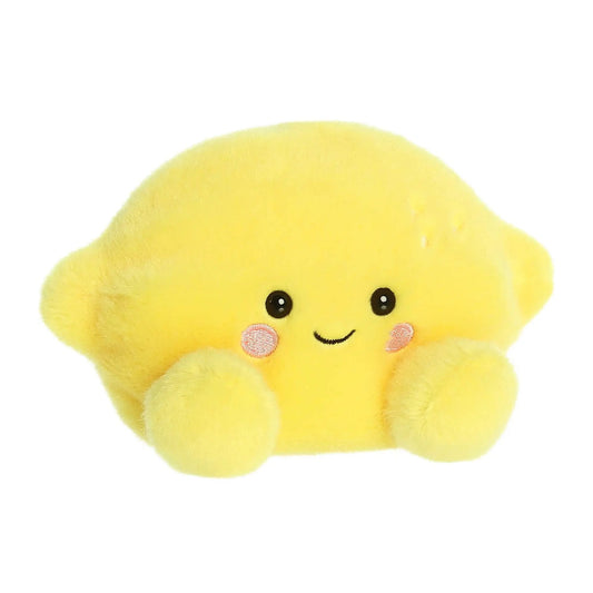 Yuzu Lemon Plush Pal toy, soft fuzzy yellow fabric with rosy cheeks and cute face on Tampa Home & Garden Store