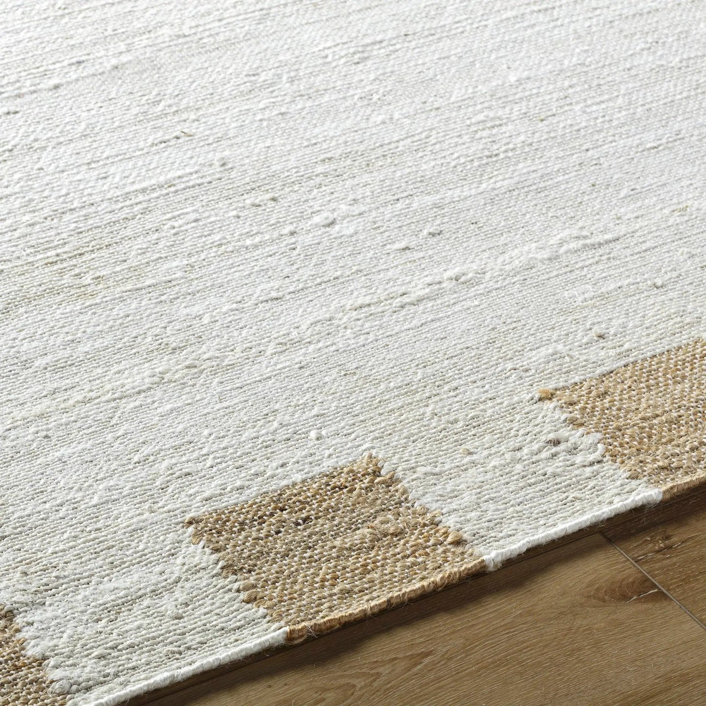 Yuval Dotted Bordered Jute Rug, cream ivory color, natural jute weave, Boutique Rugs on Tampa Home & Garden Store