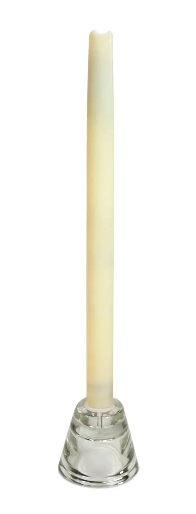 LED 12 Inch Ivory Flameless Taper Candle by The Country Christmas Loft, battery operated on Tampa Home & Garden Store