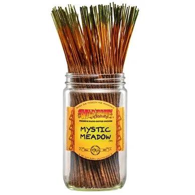 Mystic Meadow incense 10-stick bundle in glass jar with The Country Christmas Loft label on Tampa Home & Garden Store