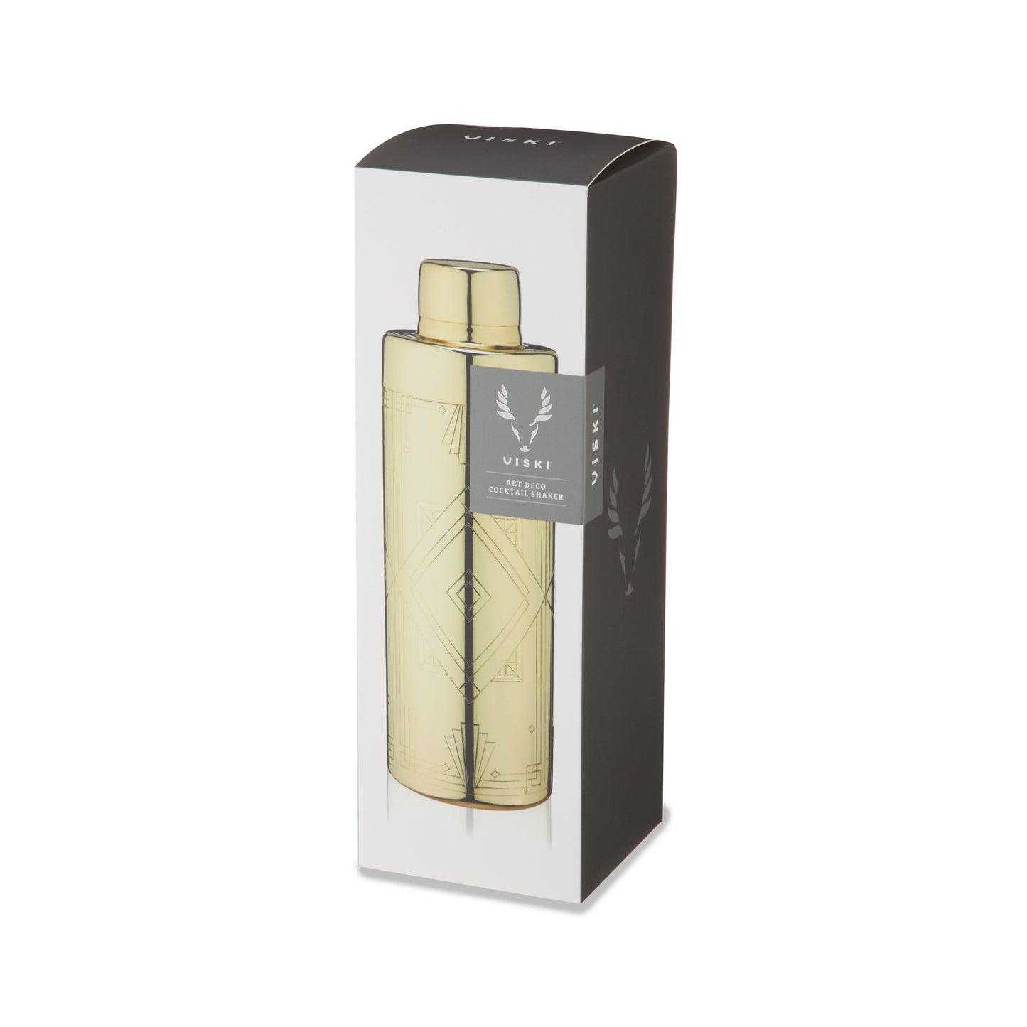 Art Deco Gold Stainless Steel Cocktail Shaker