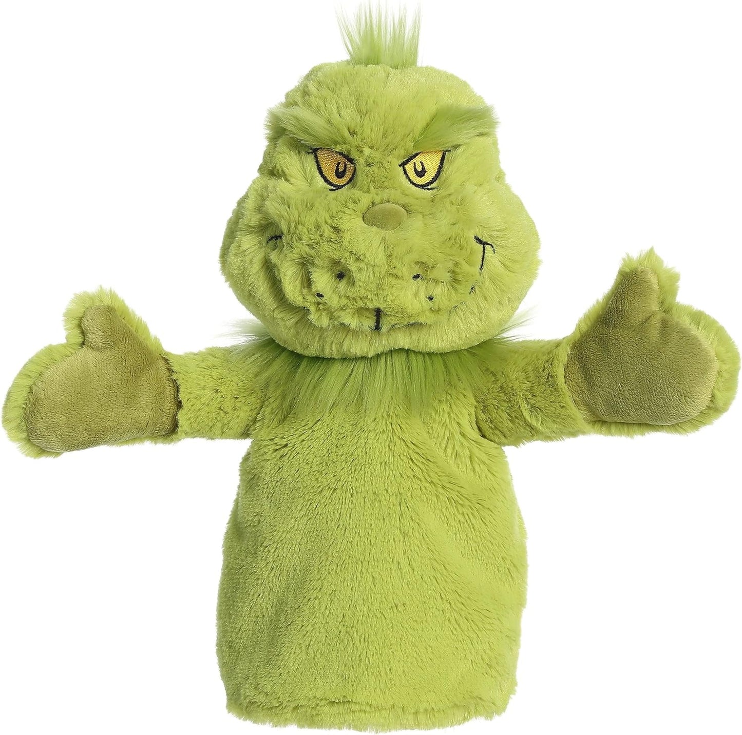 Dr Seuss Grinch hand puppet plush, green fuzzy, The Country Christmas Loft on Tampa Home & Garden Store