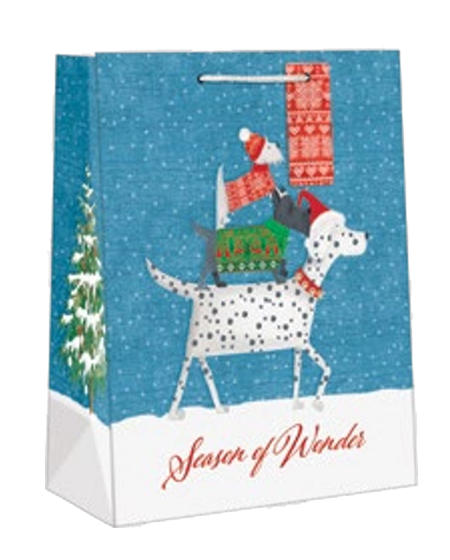 Love of Pets Giftbag Season of Wonder blue dalmatian giftbag by Country Christmas Loft on Tampa Home & Garden Store