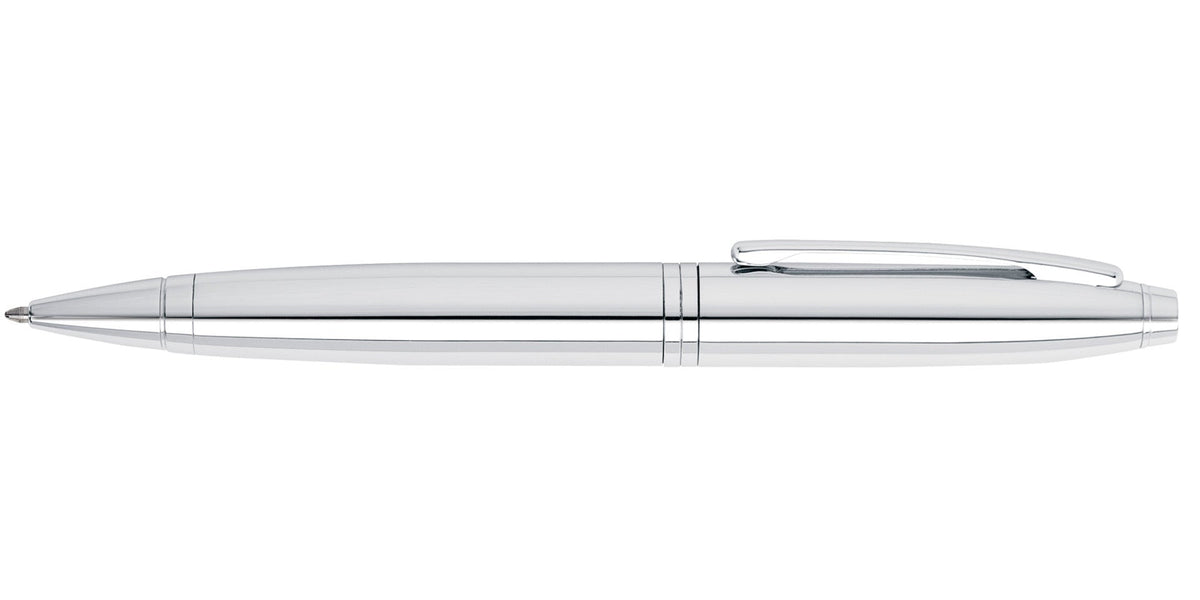 Calais polished chrome ballpoint pen by A.T. Cross with a metal clip on Tampa Home & Garden Store