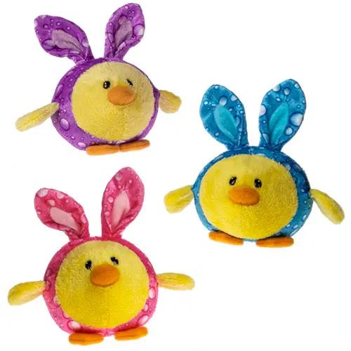Bubble Buns plush bunny trio with yellow faces and colorful ears by The Country Christmas Loft on Tampa Home & Garden Store