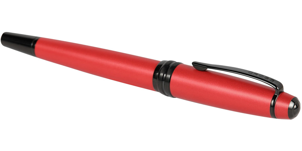 Cross Bailey matte red lacquer fountain pen with black clip and extra-fine nib on Tampa Home & Garden Store