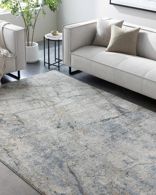 Urowo Blue Thick Luxe Rug high-pile contemporary area rug by Boutique Rugs on Tampa Home & Garden Store