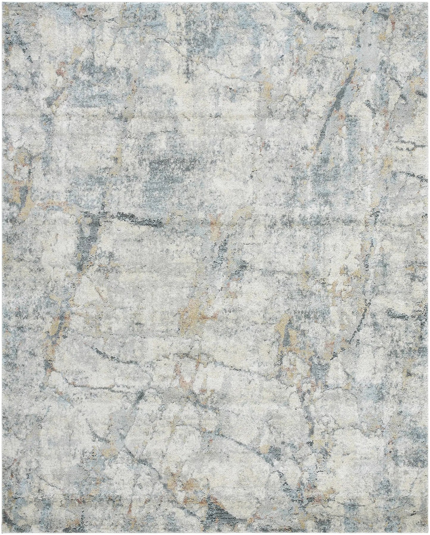 Urowo Blue Thick Luxe Rug contemporary high-pile blue-gray abstract pattern Boutique Rugs on Tampa Home & Garden Store