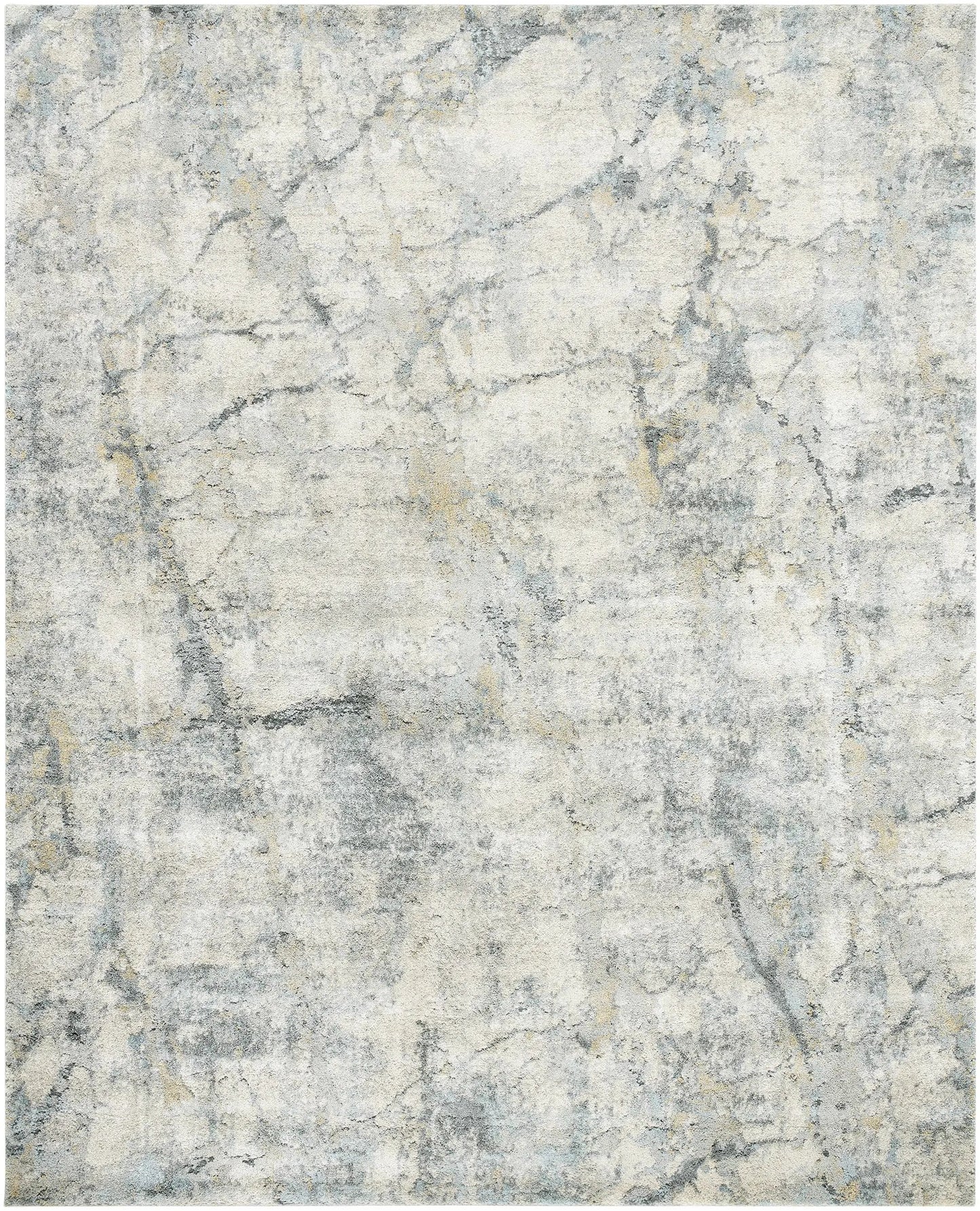 Urowo light gray thick luxe rug with high pile, abstract marble pattern, Boutique Rugs on Tampa Home & Garden Store