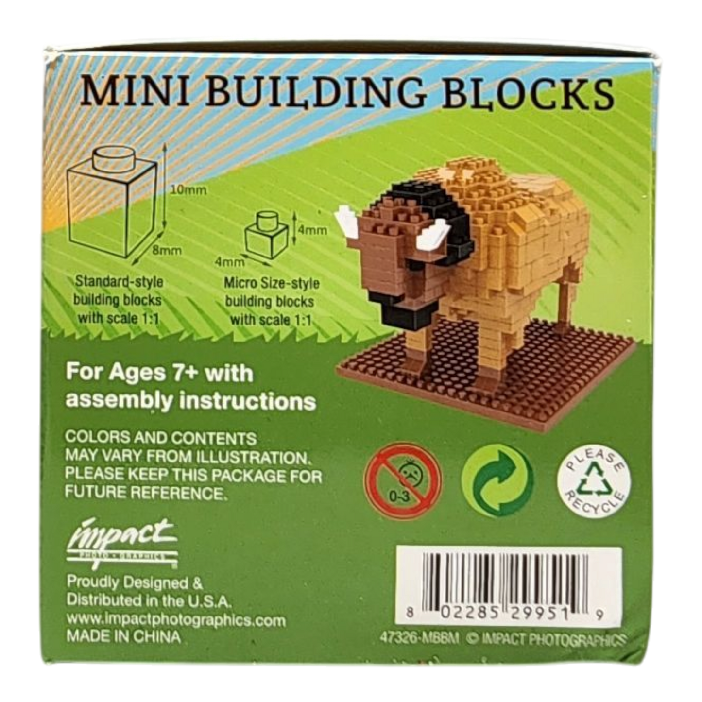 Bison mini building blocks kit 384 pieces interlocking blocks by The Country Christmas Loft on Tampa Home & Garden Store