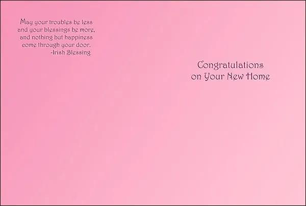 Pink Home Sweet Home New Home greeting card by The Country Christmas Loft on Tampa Home & Garden Store