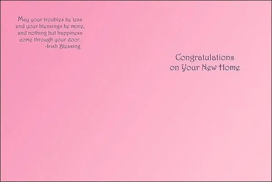 Pink Home Sweet Home New Home greeting card by The Country Christmas Loft on Tampa Home & Garden Store