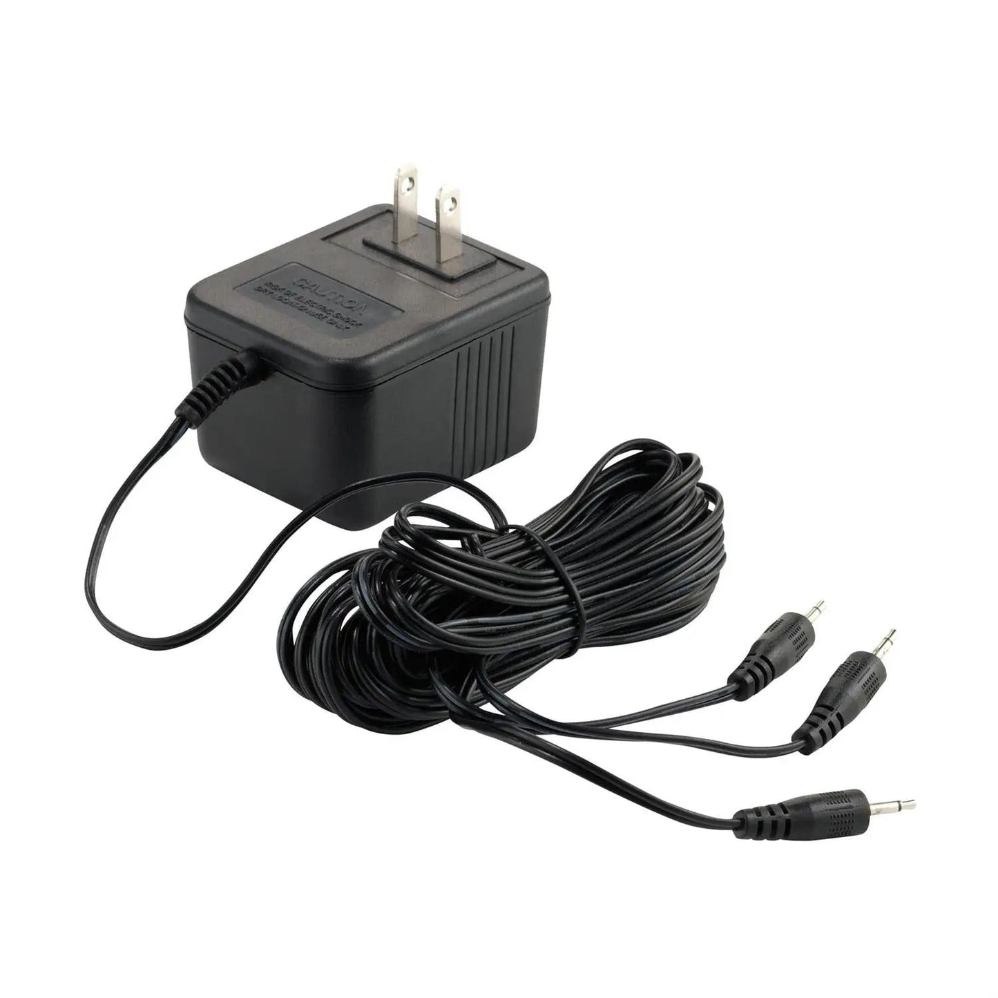 Department 56 3V Power Adapter Triple Connector black wall plug with long cord and triple tips on Tampa Home & Garden Store