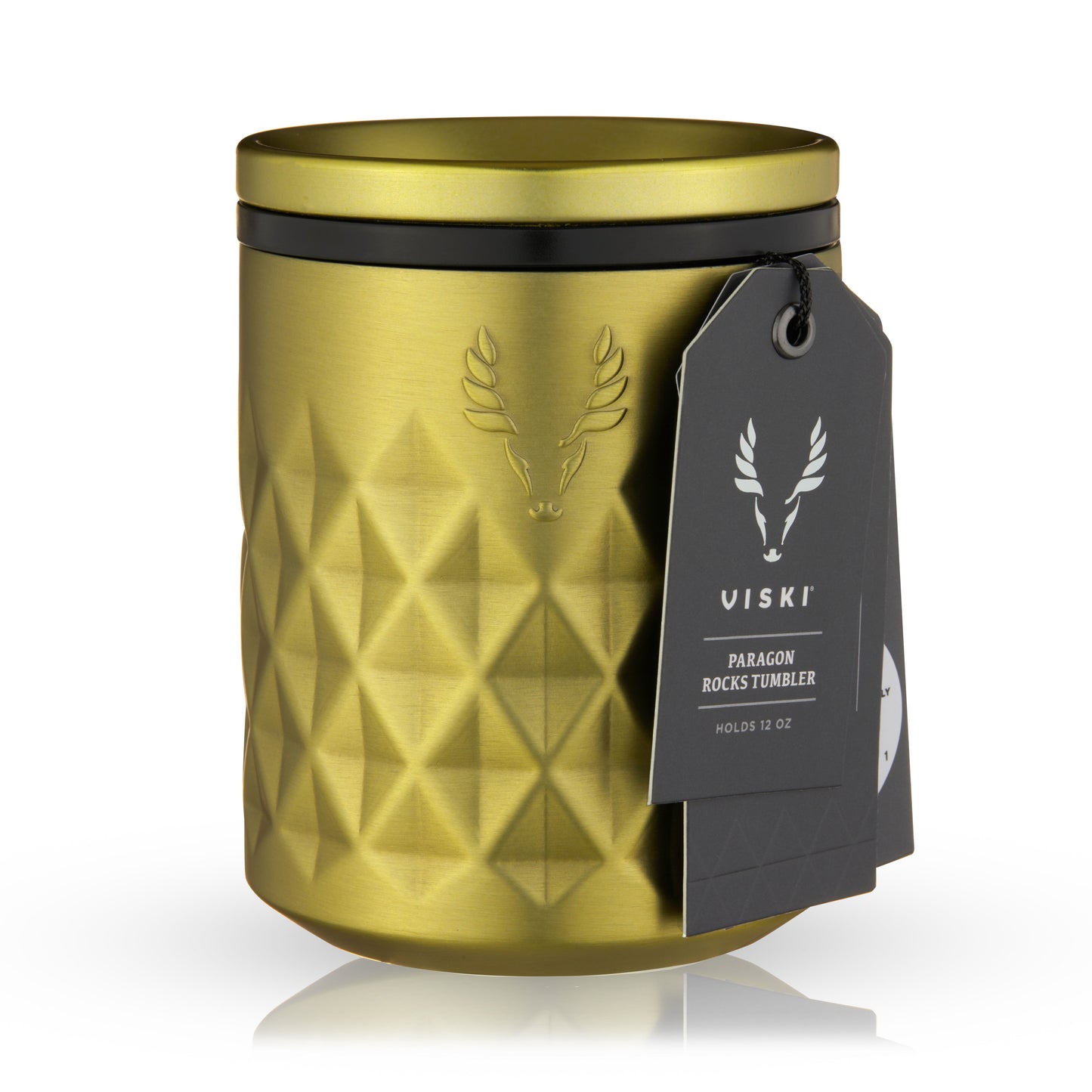 Gold Steel Double Wall Rocks Tumbler and Ceramic