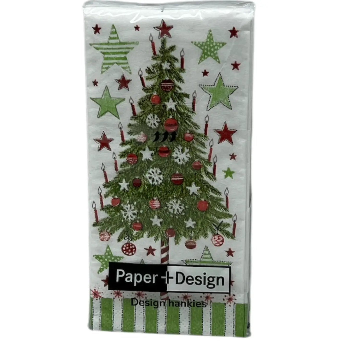 Handkerchiefs 10-pack with tree design by The Country Christmas Loft, Bath Shoppe Accessories on Tampa Home & Garden Store