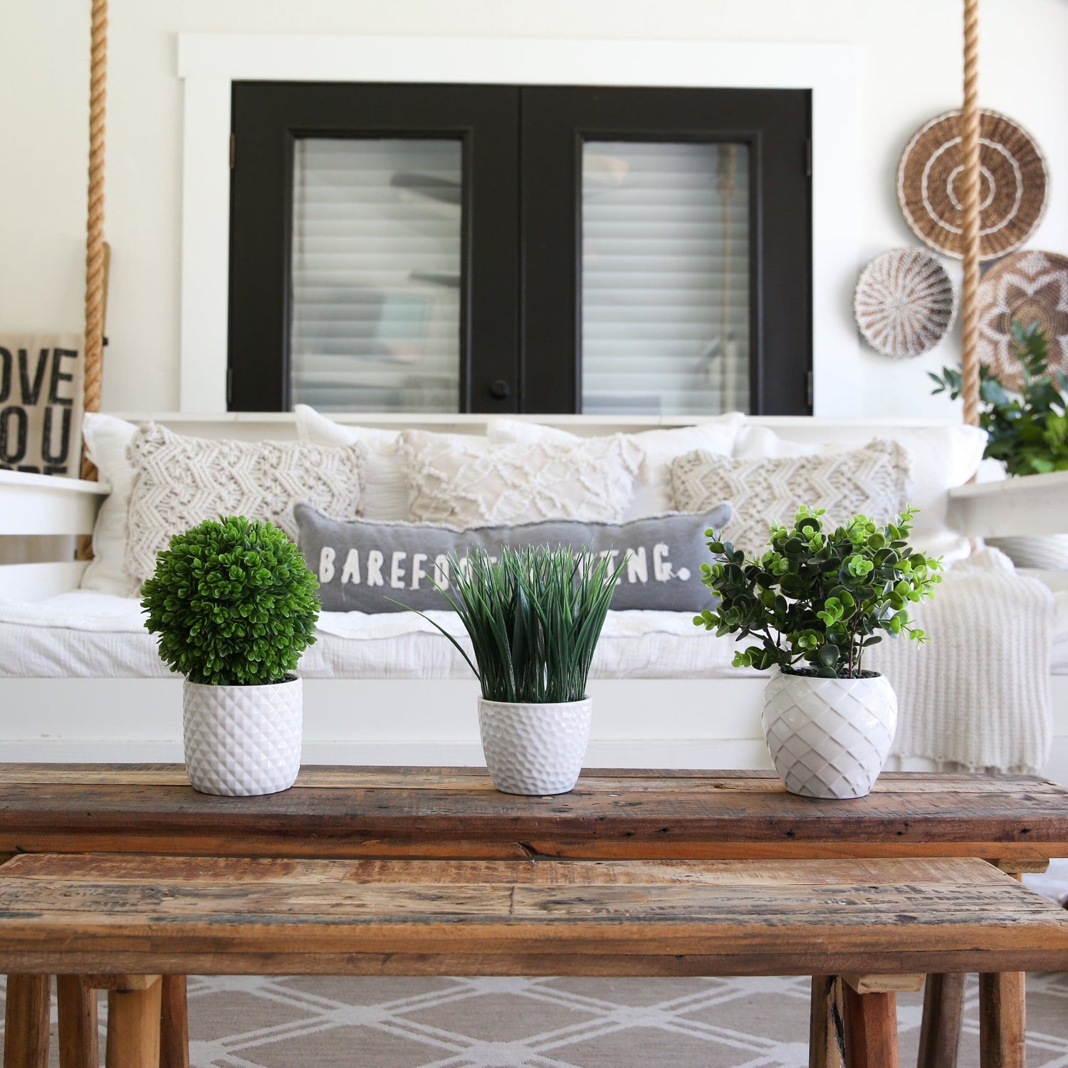 Mothers Day Gift: Decorative artificial plant in decorative planter.