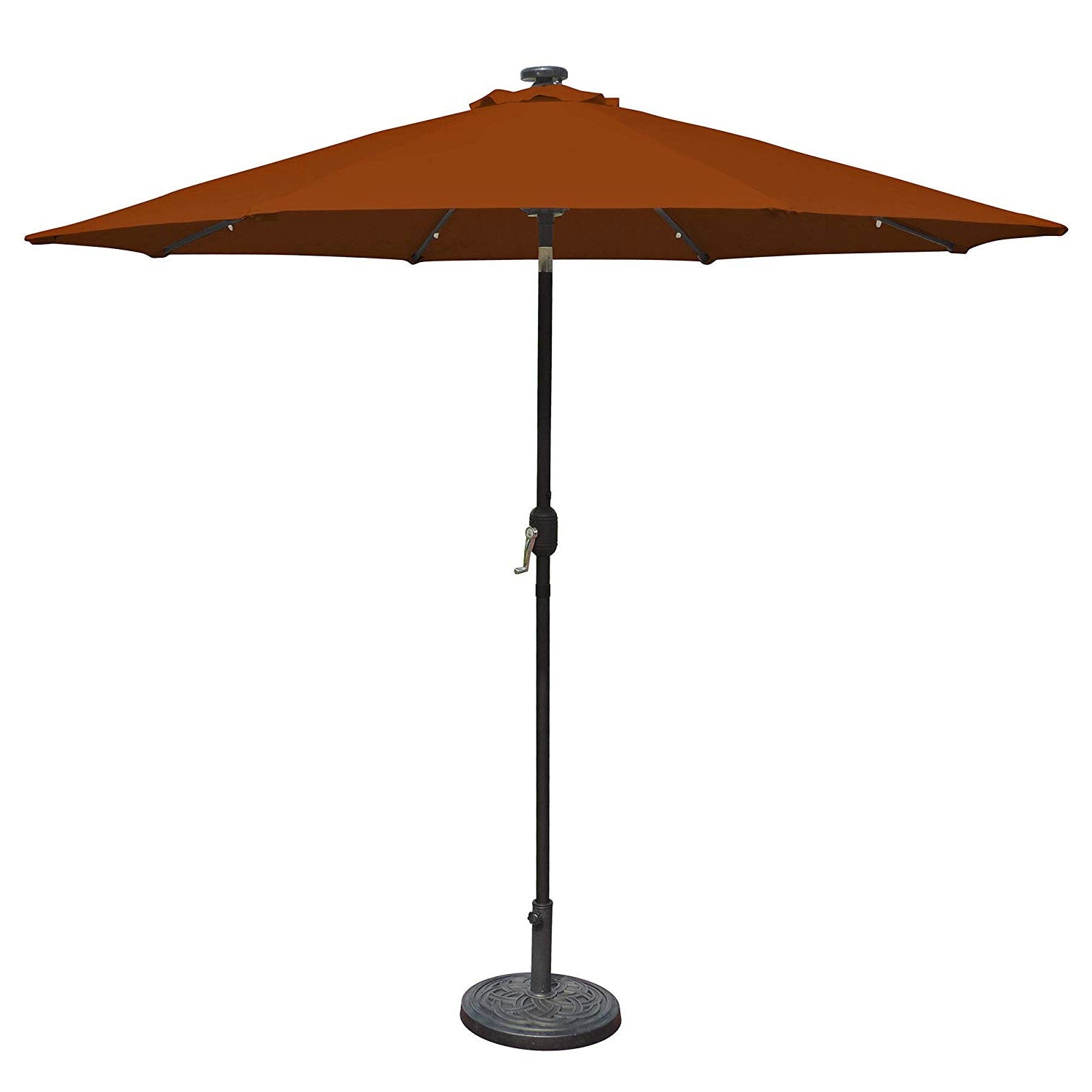 a sunshade umbrella in terra cotta shown on a white backround - Tampa Home & Garden Store