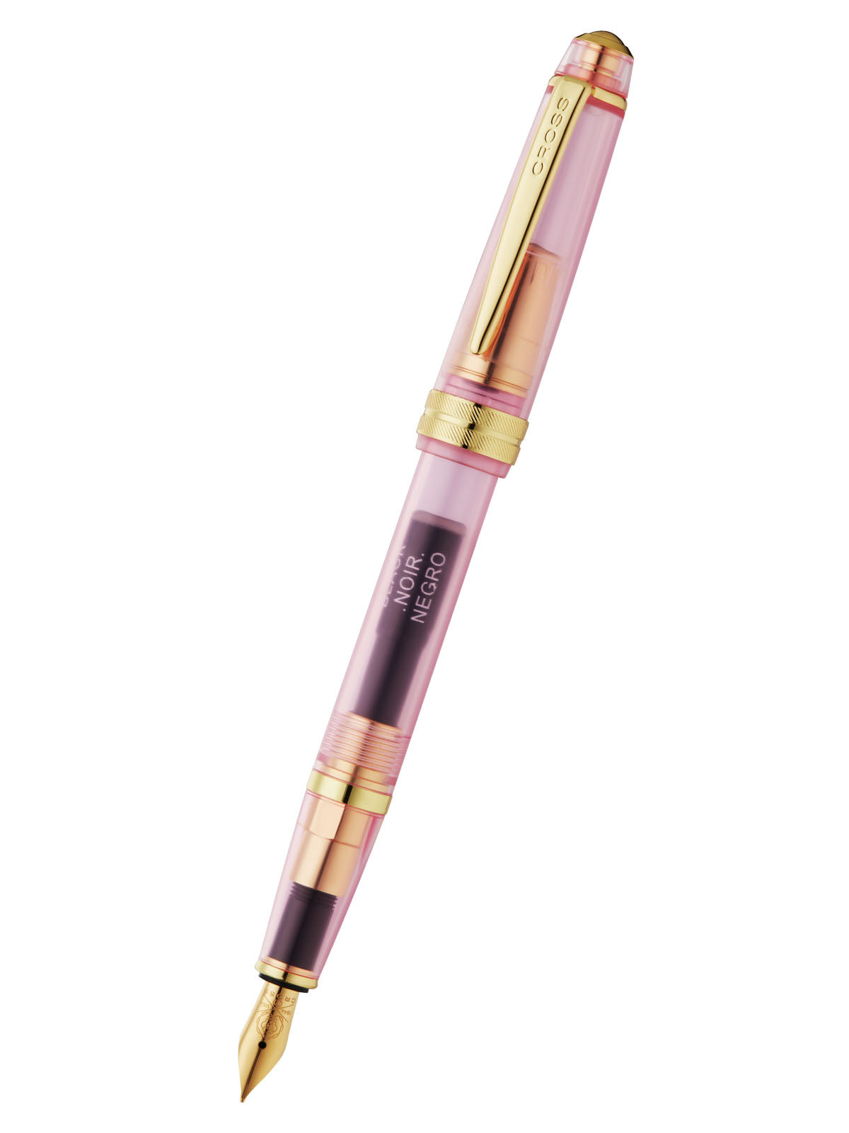 A.T. Cross Bailey Light pink sapphire resin fountain pen with gold trim, extra-fine nib on Tampa Home & Garden Store