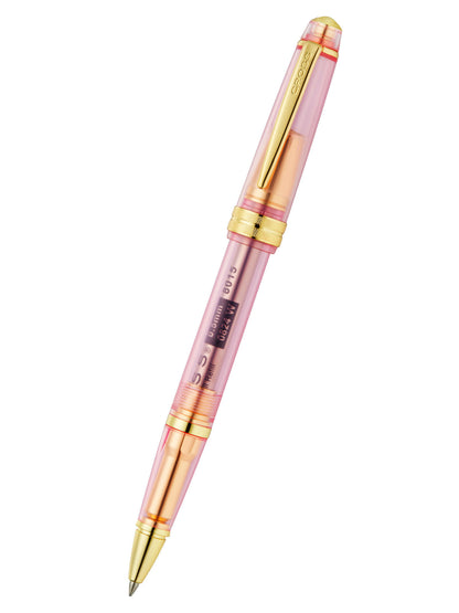 Bailey Light translucent pink sapphire resin rollerball pen with gold clip by A.T. Cross on Tampa Home & Garden Store