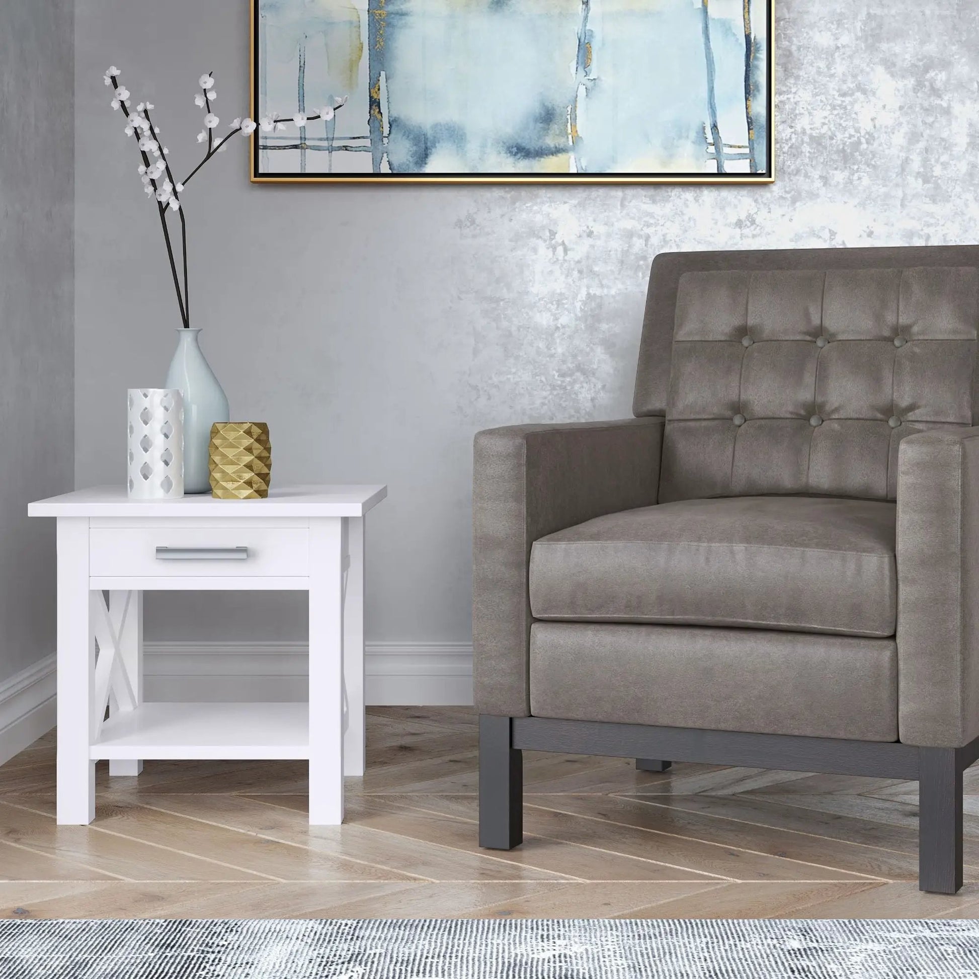 Kitchener Handcrafted Console Table white finish by Unique Piece Furniture on Tampa Home & Garden Store