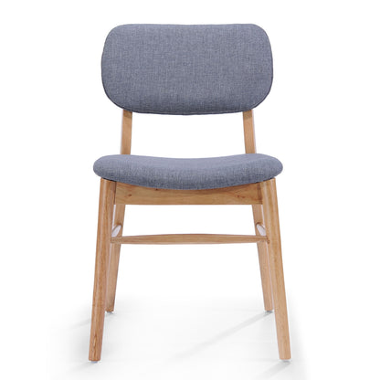Voyager Upholstered Accent Chair Set of 2, blue-gray fabric, splayed wood legs on Tampa Home & Garden Store