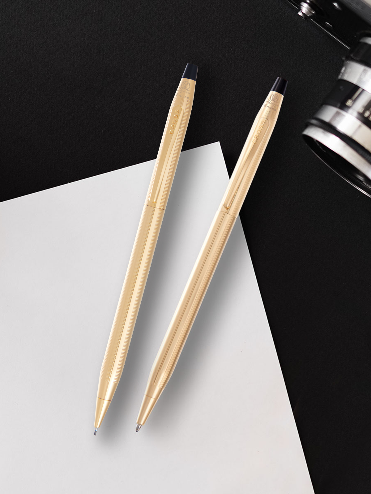 Classic Century 23KT Gold Plated Pen & Pencil Set by A.T. Cross, gold tone, 2-piece on Tampa Home & Garden Store