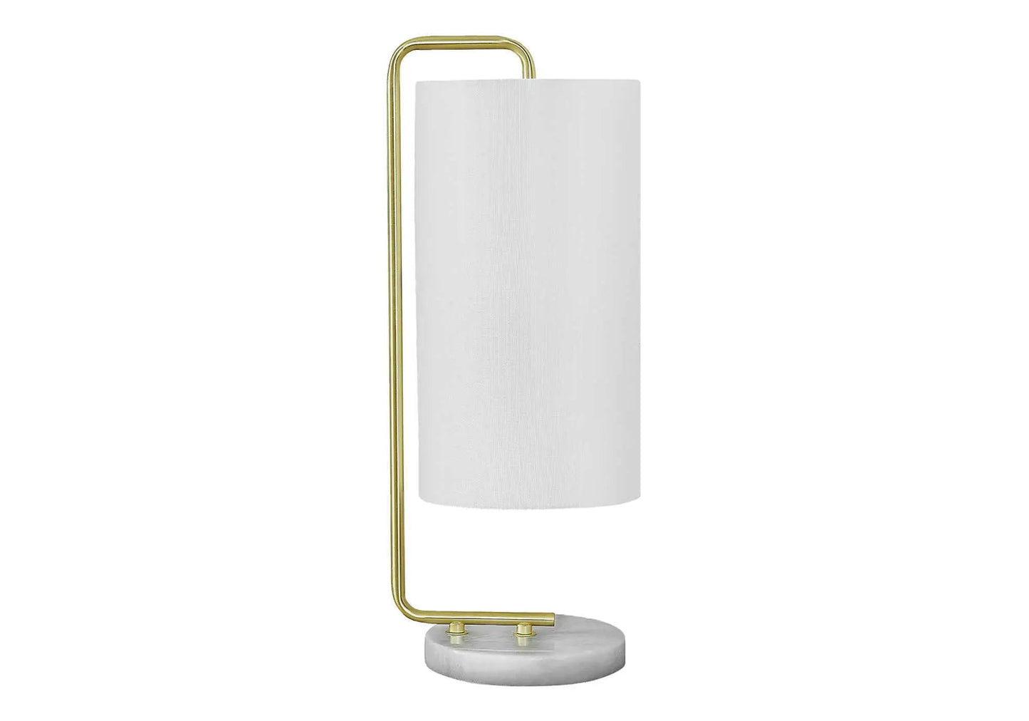 Table lamp marble base with white fabric shade and brass frame Unique Piece Furniture on Tampa Home & Garden Store