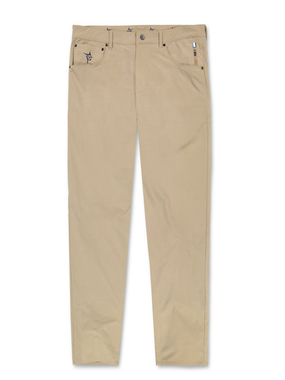 Seaport Pants by White Water Life in khaki with logo embroidery front pocket on Tampa Home & Garden Store