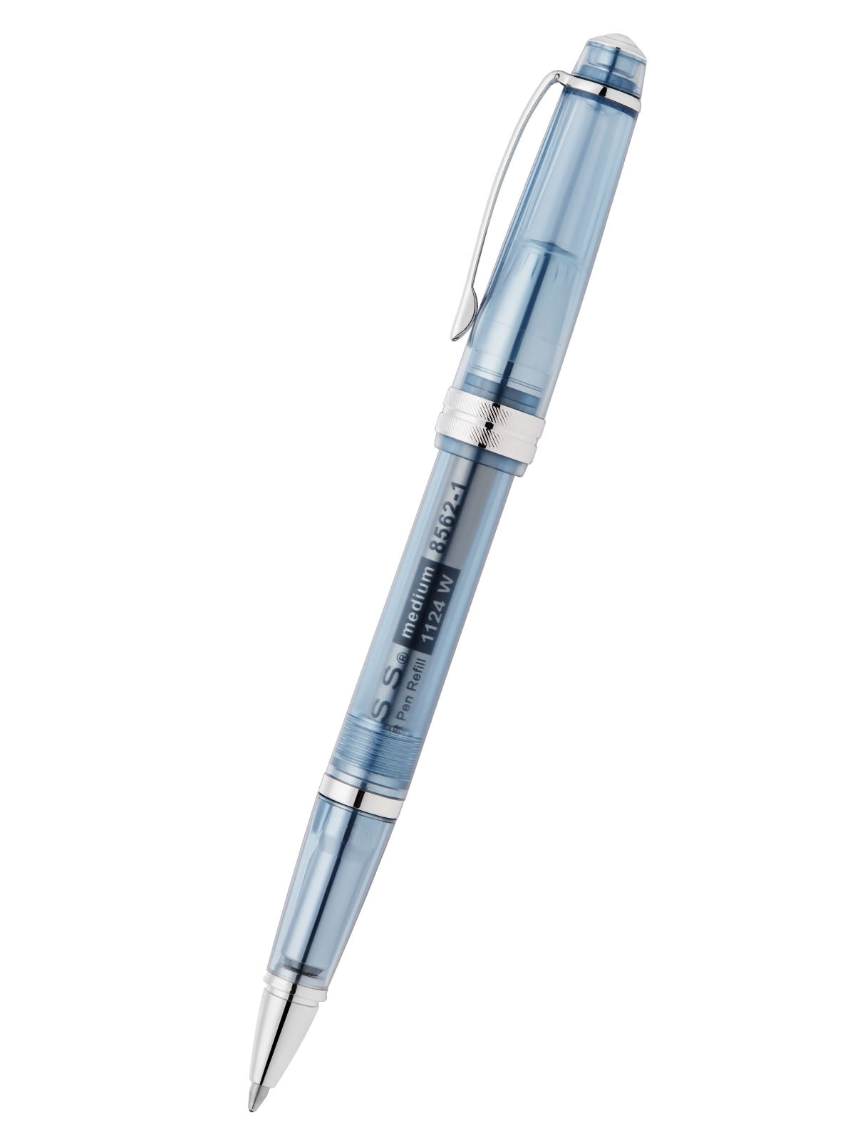 Bailey Light translucent navy-blue resin ballpoint pen by A.T. Cross with chrome clip on Tampa Home & Garden Store