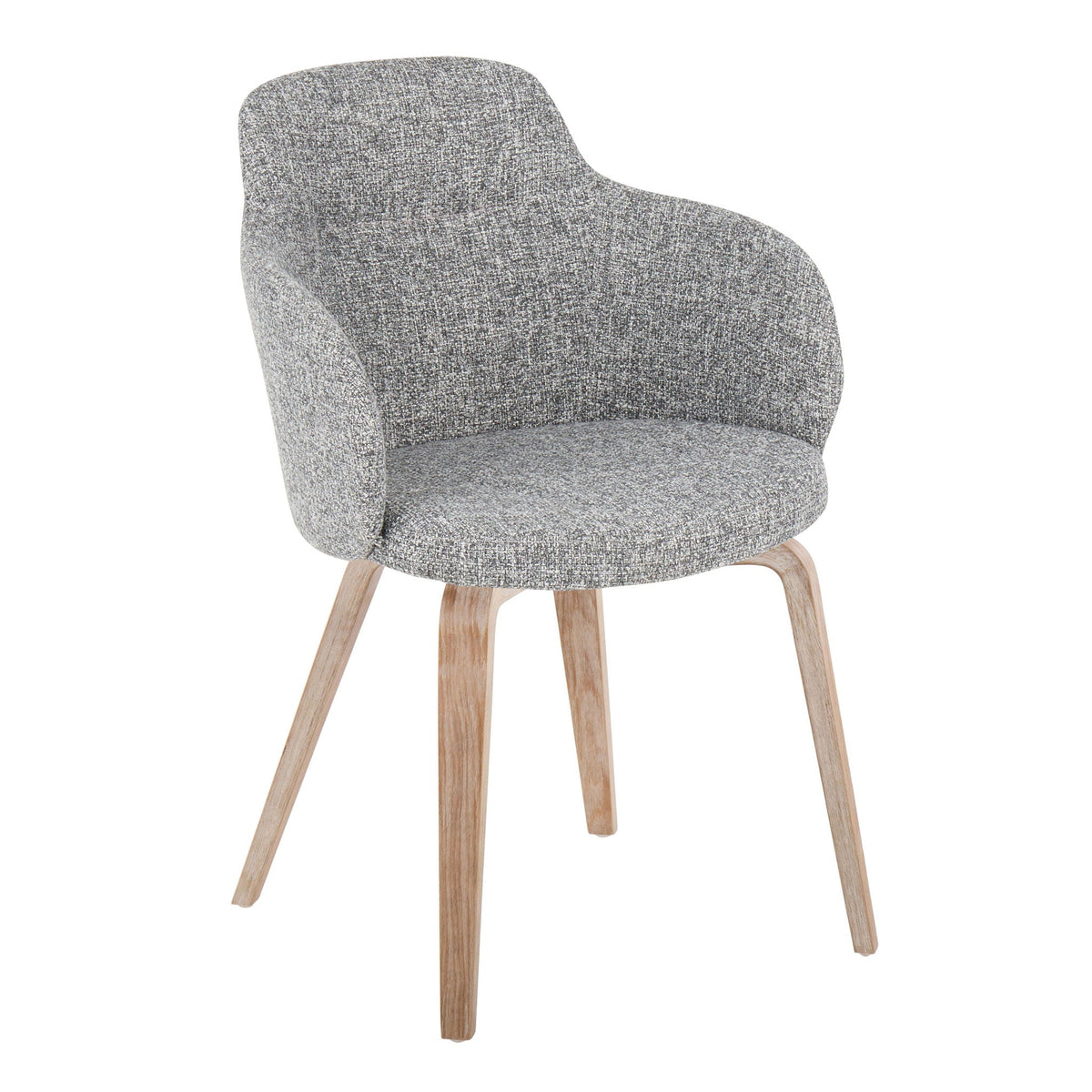 Gray contemporary dining chair set with padded fabric seat, 2 chairs on Tampa Home & Garden Store