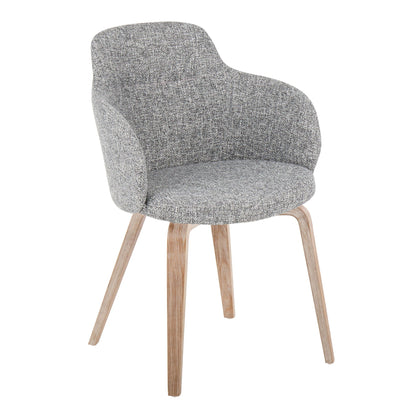 Gray contemporary dining chair set with padded fabric seat, 2 chairs on Tampa Home & Garden Store
