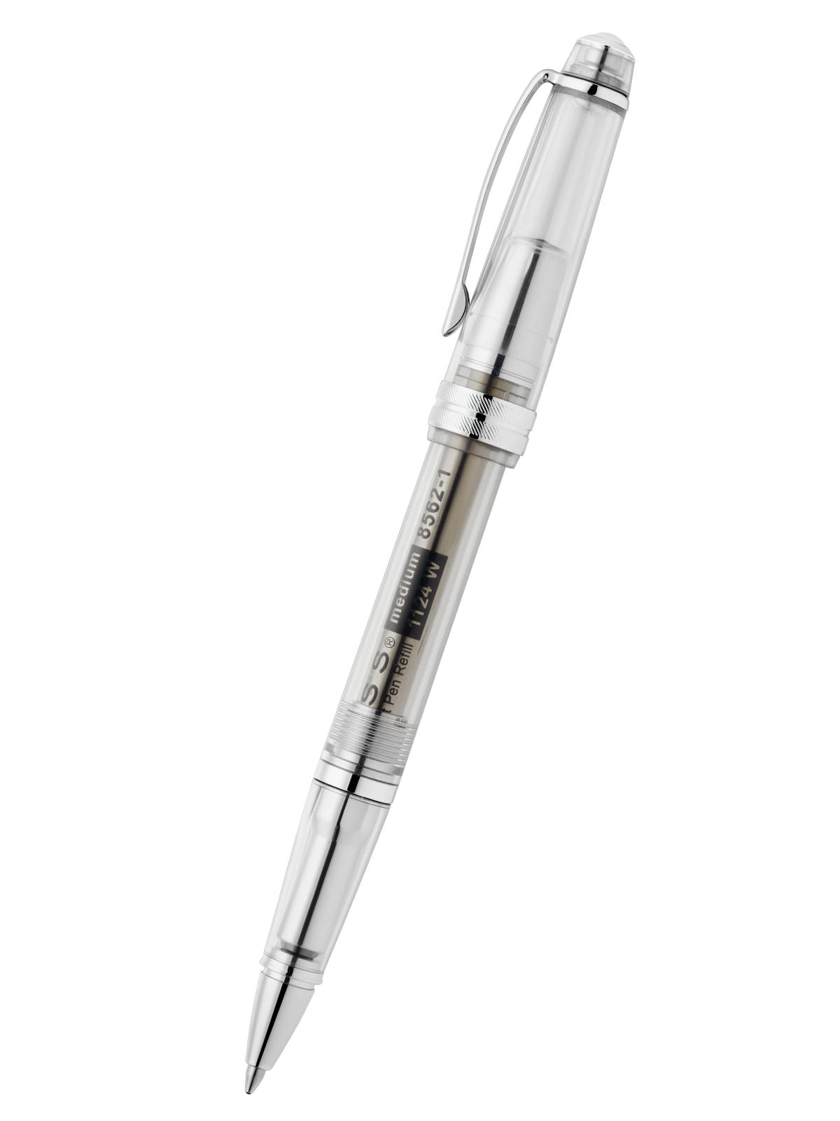 Bailey Light translucent clear resin ballpoint pen by A.T. Cross with silver clip on Tampa Home & Garden Store