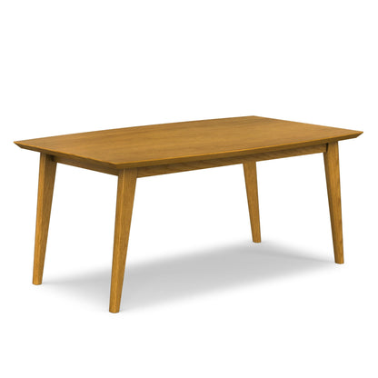 Rectangular dining table in light brown wood with tapered legs by HouseOfZazla on Tampa Home & Garden Store