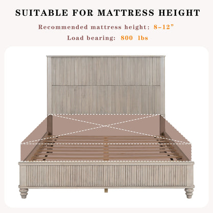 Solid Wood Platform Bed and the Tall Headboard