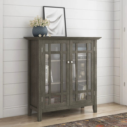 Bedford Storage Media Cabinet with Glass Doors